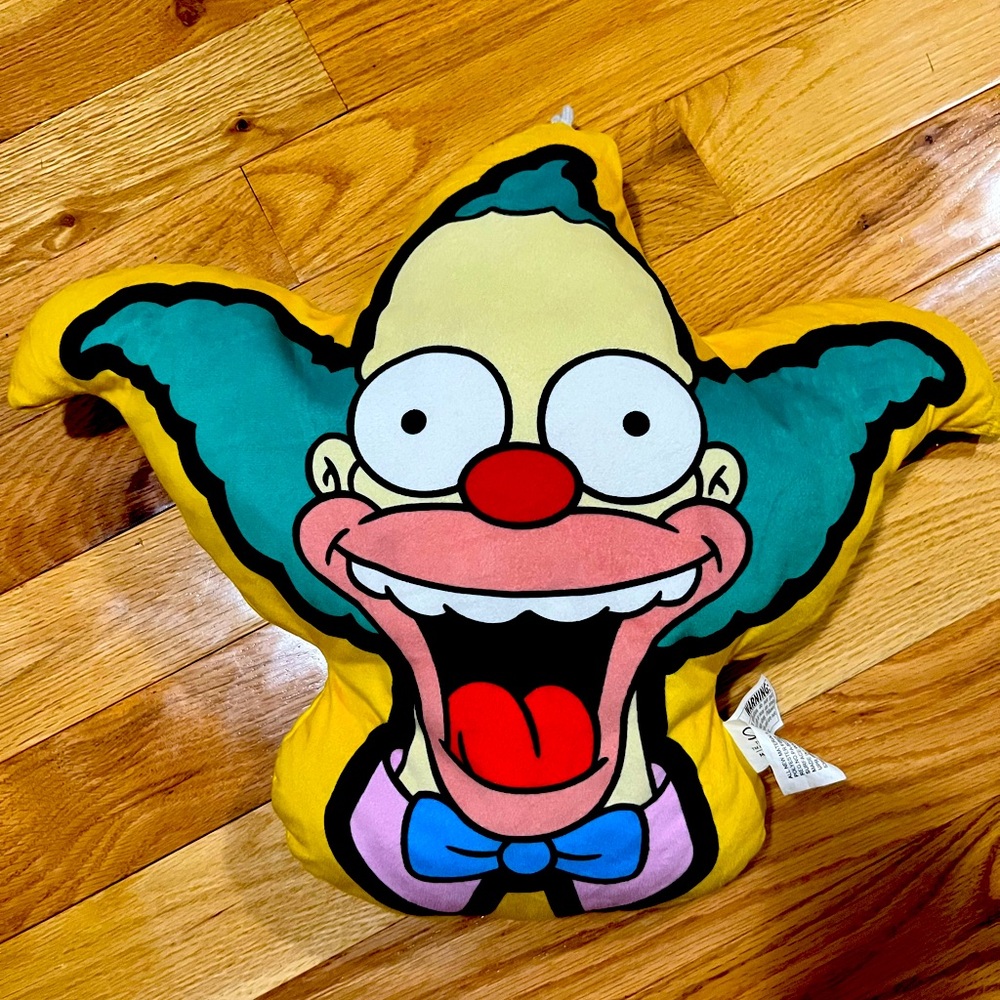 The Simpsons Krusty the clown pillow